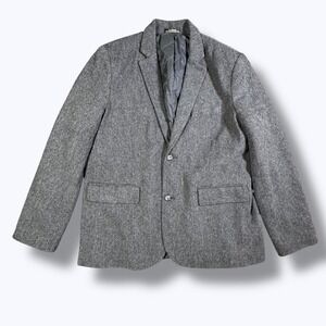 Vintage L.L. Bean Men's 44R Wool Blend Herringbone Sport Coat Quilted Jacket